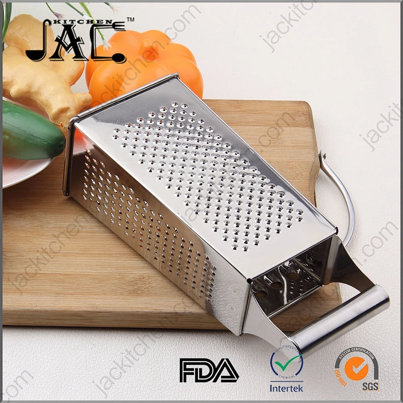 Box Grater, 4-Sided Stainless Steel Large Food Grater for Parmesan Cheese, Ginger, Vegetables