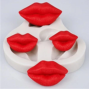 Kissing Lips silicone fondant cake mold, for chocolate making