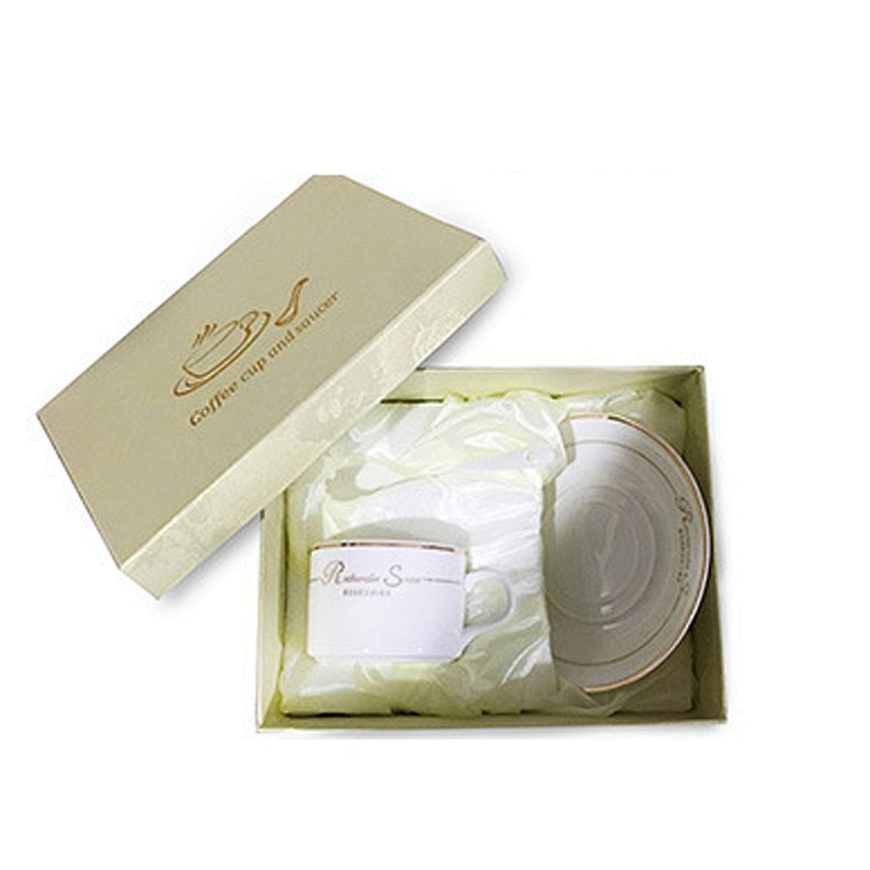 Free Sample Porcelain Coffee Mug Eco-friendly Ceramic Coffee Cup Set Gift Box Packing Door Gift for Man