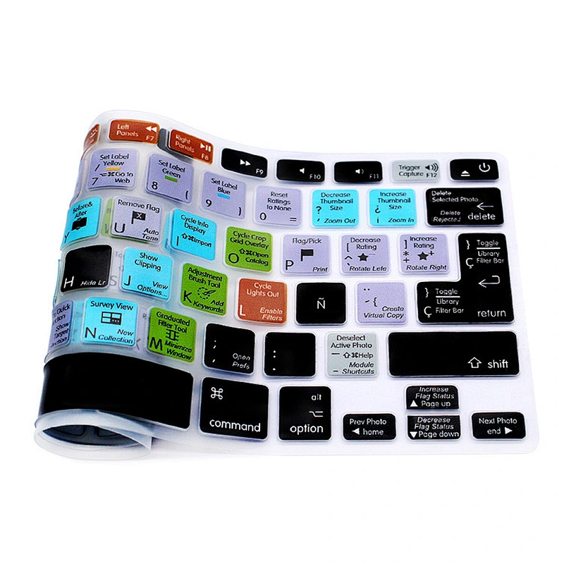 Eco-friendly Products for Ado be lightroom silicone cover Shortcuts Keyboard Protector for macbook pro 13 cover