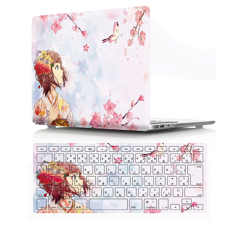 2 in 1 laptop Kimono custom Hard Laptop Case Shell laptop case pu and for macbook case silicon Keyboard Cover for macbook pro 13