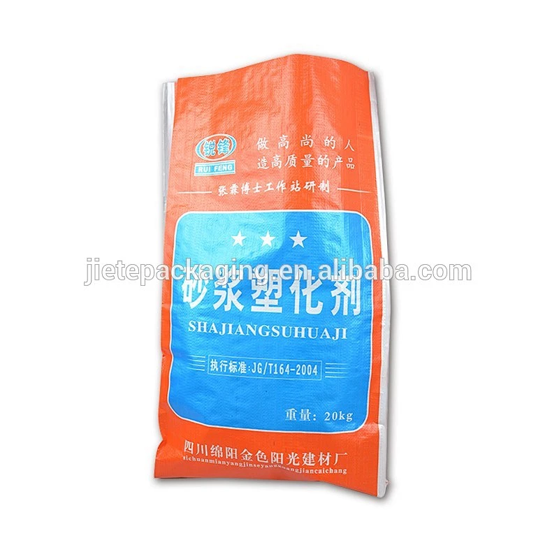 packaging material cement, mortar, putty pp woven bag with color printing and lamination 20kg 25kg