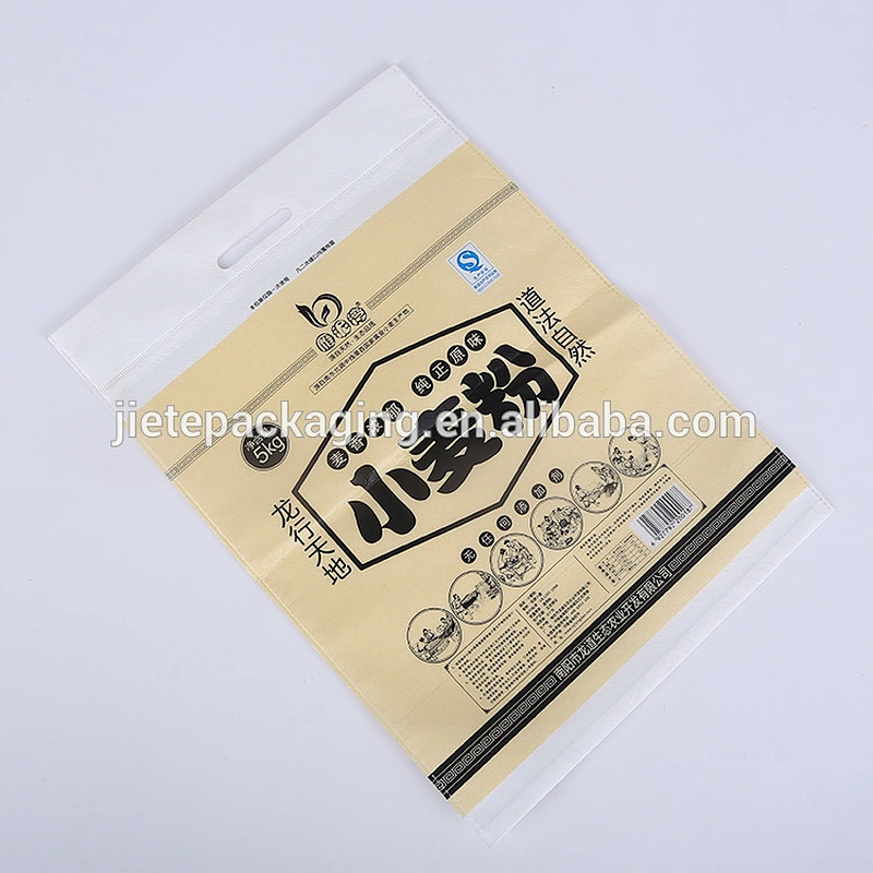 White customized matt bopp film pp non woven flour bag