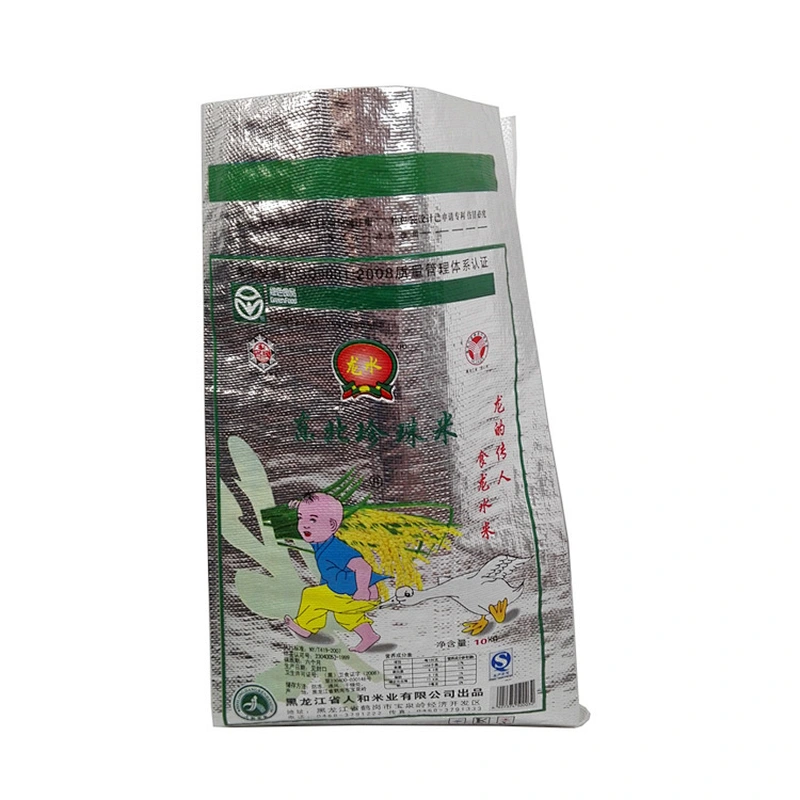 Aluminium laminated new product plastic pp woven bag high quality gold printing food, rice, flour packaging