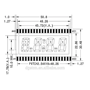 small custom size lcd display screen