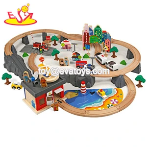 New arrival educational 29 PCS toy wooden train tracks for children W04C152