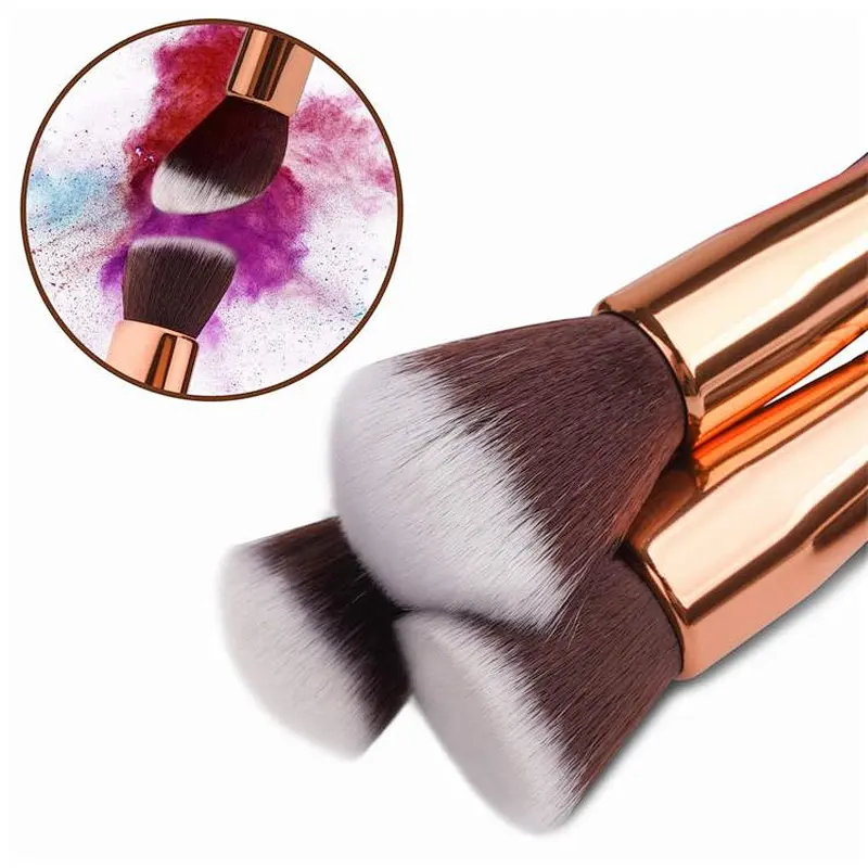 Professional 11pcs makeup brushes Pu bag pack Travel Rose Gold private label Makeup Brush Set