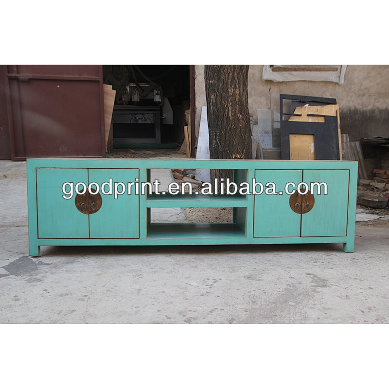 chinese antique furniture blue TV cabinet