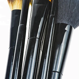 5PCS Plastic makeup brush black Ferrule makeup brush set makeup customized brush for 2018