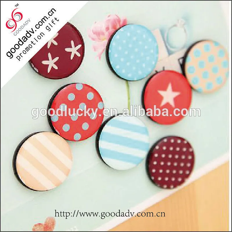 Promotional gifts transparent crystal glass fridge magnet sticker