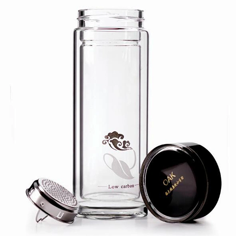 A-grade promotional present glass water bottle travel cup for outdoor