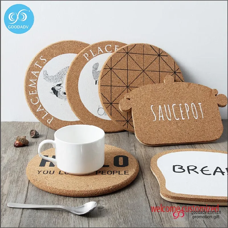 GOODADV factory custom drinking cup coaster with custom designs cork coaster custom coaster