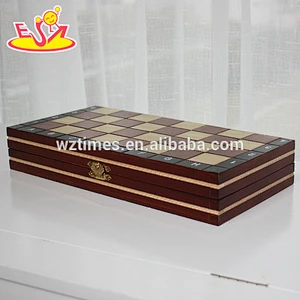 2017 Wholesale funny children wooden chess online W11A055