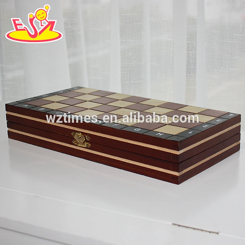 2017 Wholesale funny children wooden chess online W11A055