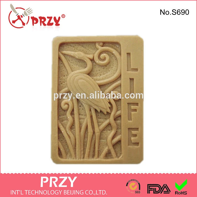 S690 PRZY swan handmade soap molds / silicone soap modelling mold