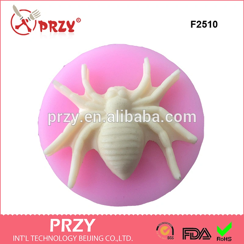 F2510 Spider Fondant Silicone Mold, Decoration spider Cake Mold , Silicone Cake Mould