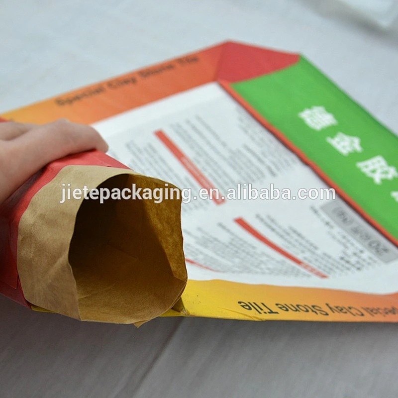 kraft paper cement, putty powder, tile adhesive packaging bags 25kg 20kg China factory price