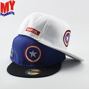 Fashion customize embroidered flexfit cap, 6 panel design men snapback cap hat