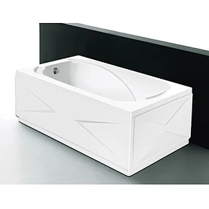 2018 China supplier white Rectangle Acrylic Bathtub