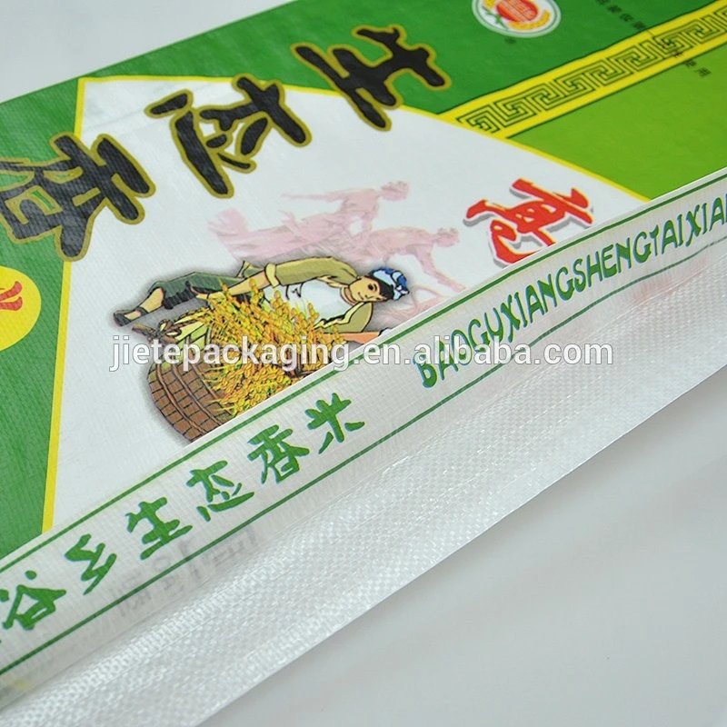recyclable material printed pp woven rice bag 25kg 50kg
