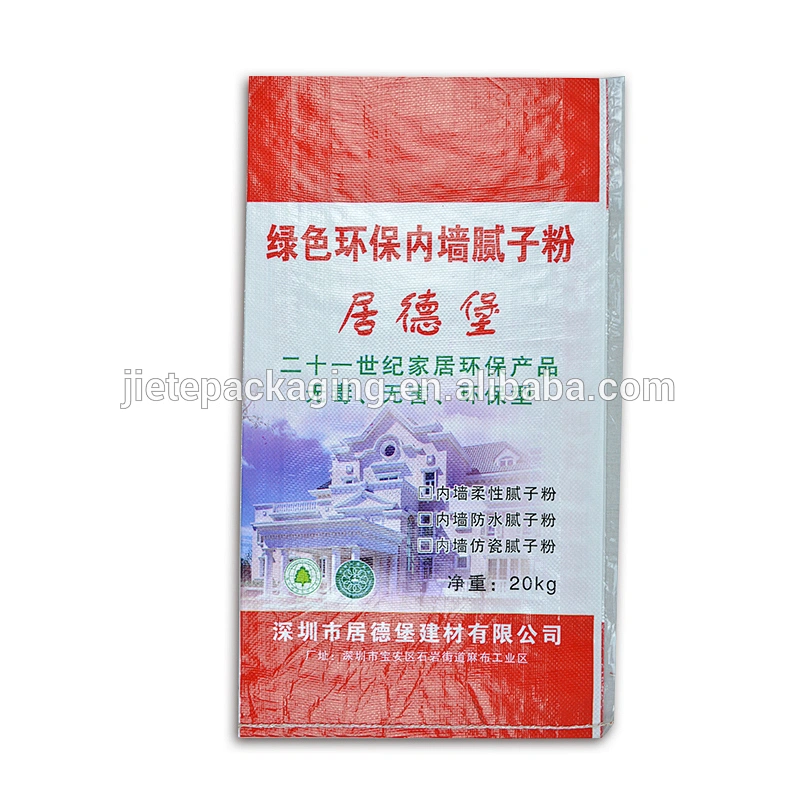 20kg white plastic pouch pp woven cement packaging bag for dry mortar,tile adhesive