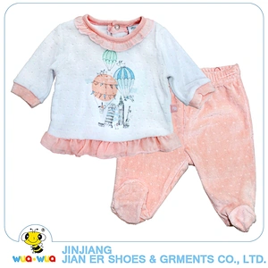 New style comfortable color children girls pants clothes set