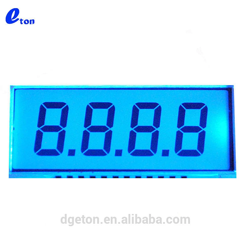 4 Digit Matrix Display Monochrome 7 Segment TN LCD Screen