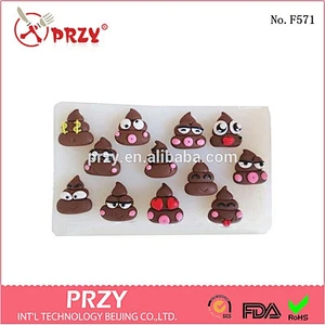 Cartoon poo chocolate silicone mold ,fondant mold , jelly mold