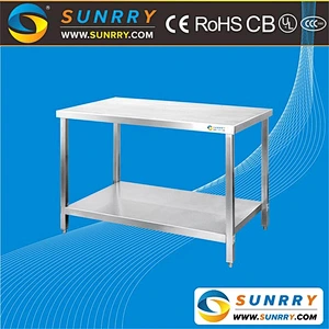 Flexible design stainless steel square kitchen service delivery working table (SY-WT612S SUNRRY)