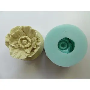 HC0020 3d Poppy flower soap mold handmade silicone candle mold przy