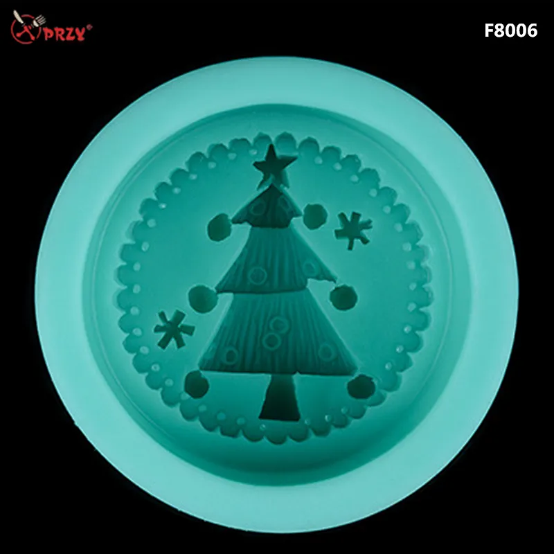 F8006 Creative Fondant Tire Soap Molds Silicone 3d Christmas Tree decorative cake Mould silicone Soap mold