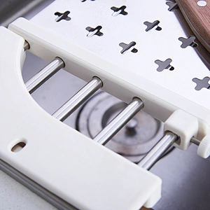 Buy online white sink top side draining stainless steel dish drainer for sale