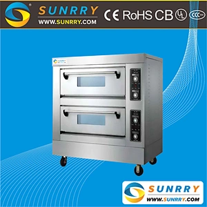 Hot sale energy saving stainless steel 2 decks 4 trays commercial bread pizza oven lighting machine for hotel & restaurant