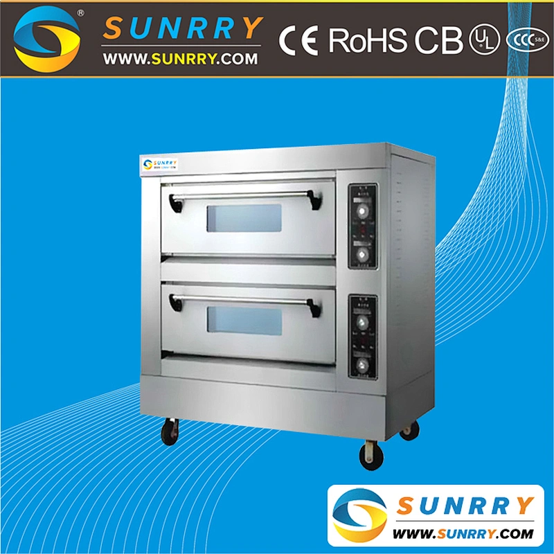 Hot sale energy saving stainless steel 2 decks 4 trays commercial bread pizza oven lighting machine for hotel & restaurant