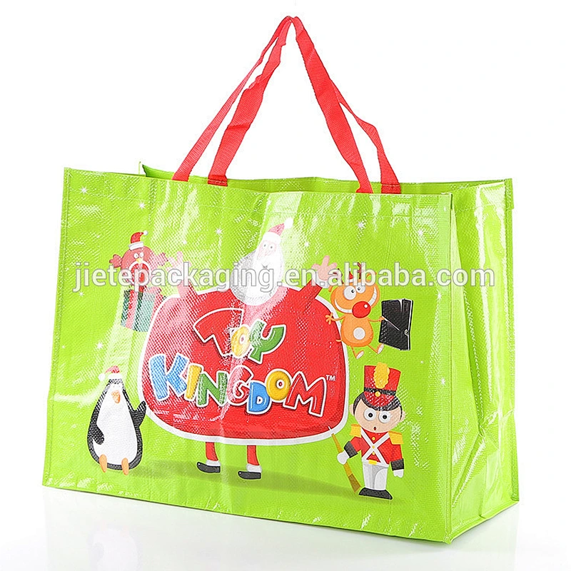 Wholesale reusable color printed shopping plastic pp woven bags