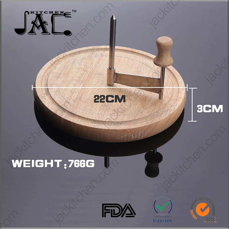 Wooden Rotary Cheese Curler with Sharp Stainless Steel Blade