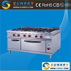 Commercial free standing gas cooker gas valve wih electric oven