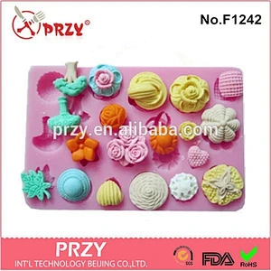 resin flower promotional cup cake decoraing mold