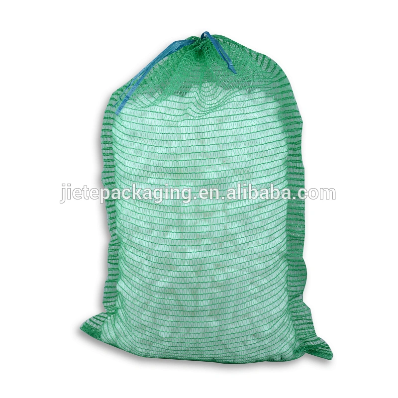 Breathable plastic pe vegetables mesh bag packing