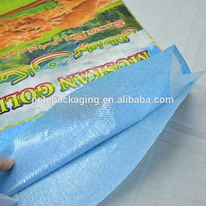 customized design reusable pp woven rice food bags 25kg 20kg