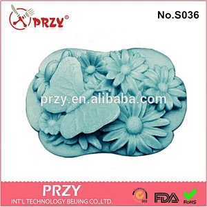 2015 DIY handmade butterfly in flower silicone molds for soap making
