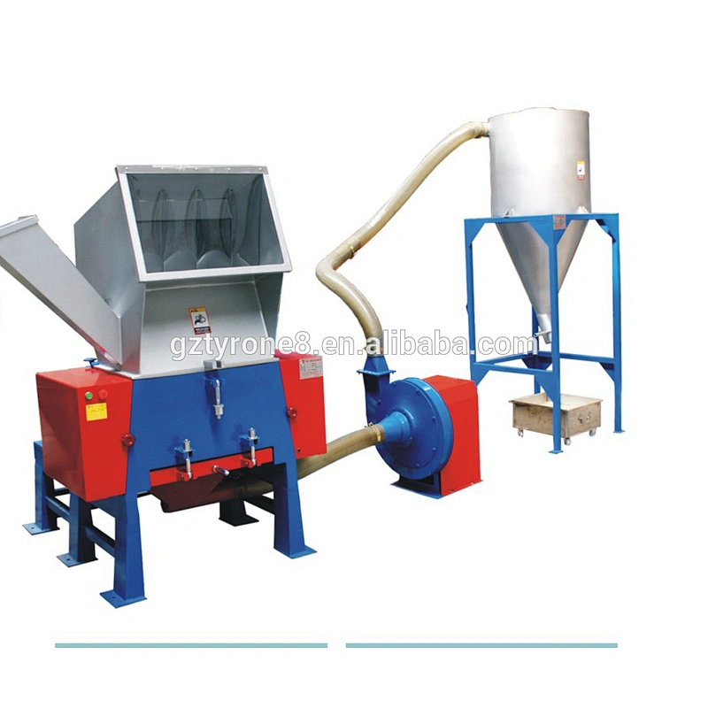 Plastic Recycle cusher line with storage hopper recycle line