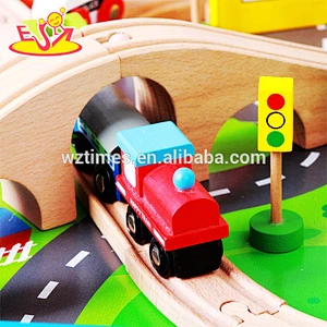 Funny kids 88 pieces wood train table for wholesale W04C061