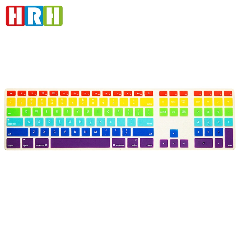 Rainbow and Gradient colored laptop keypad cover keyboard skin for keyboard for imac G6 PC Keyboard Numeric Keypad Wired USB