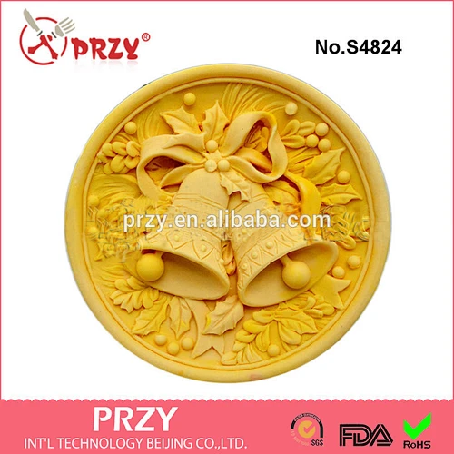 S4824 Christmas Jingle Bells Soap Mold Food Grade Soap Mold Silicone Mold For Soap