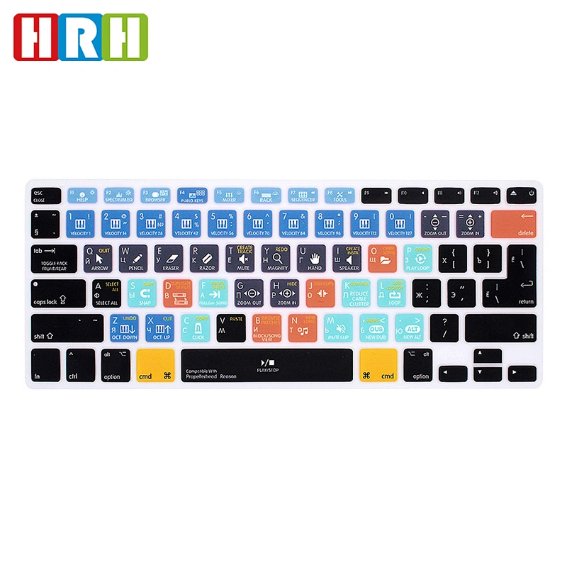 OEM russian products Propellerhead Reason Hot-keys Silicone Keyboard Protective Film laptop keyboard For Macbook Pro