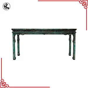 chinese antique lacquered distressed carving altar table living room furniture