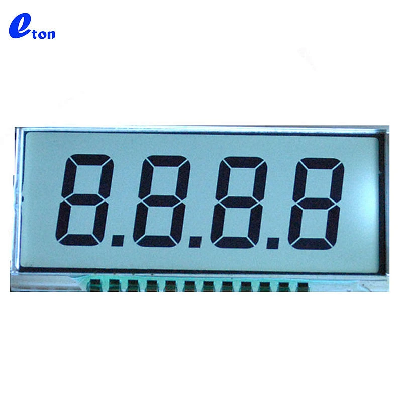 very small 4 digits 7 segment custom tn lcd display