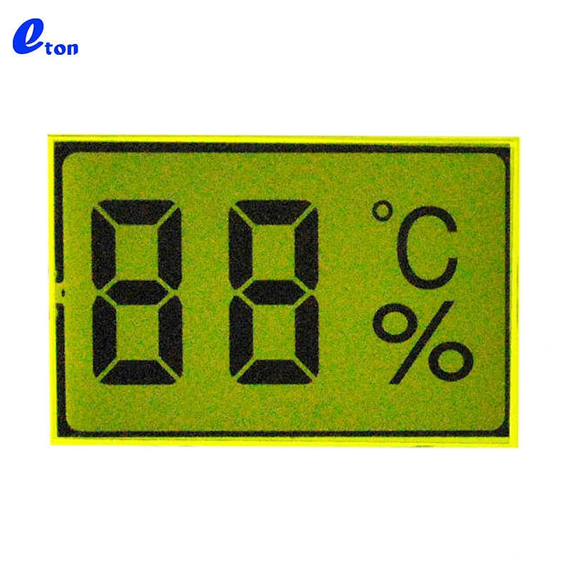 2 digital TN segmented lcd display for temperature and humidity sensor for hospital