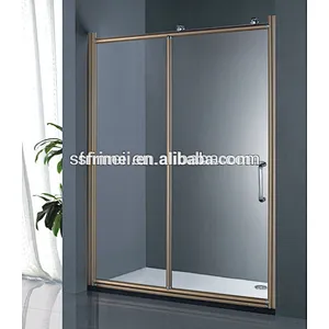 New Arrival Rose Gold Sliding Smart Glass Shower Door